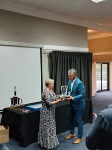 Defence (WP) Golf Awards Event 2024 - D. Pridgeon receiving the Chairperson's Award