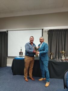 Defence (WP) Golf Awards Event 2024 - A. Kriger proudly receving his second trophy