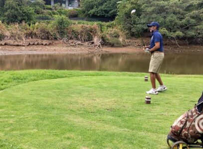 Approach Shot Over the Water at Bellville Golf Course
