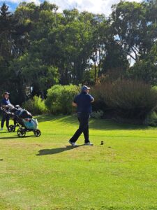 Lady golfer at the tee at Royal Cape Golf Club, LIV 3, April 2026.